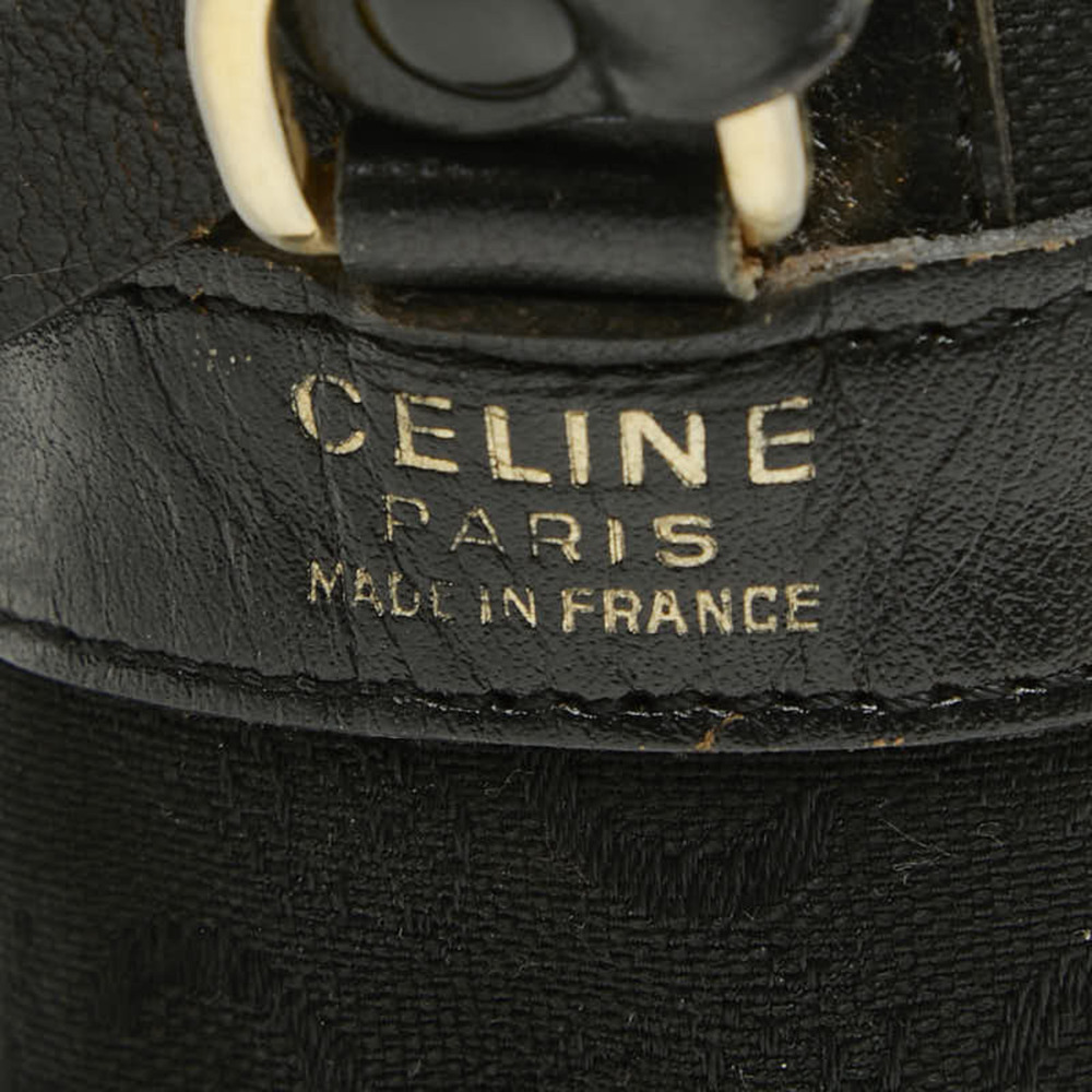 Celine C Macadam Shoulder Bag, Black Canvas Leather, Women's CELINE - Picture 11 of 12